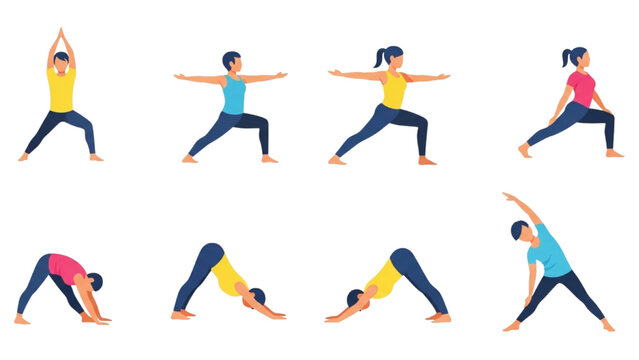 This metadata is tailored to capture the high-demand "wellness" and "mindfulness" market on Adobe Stock, focusing on specific pose names and versatile design terms.