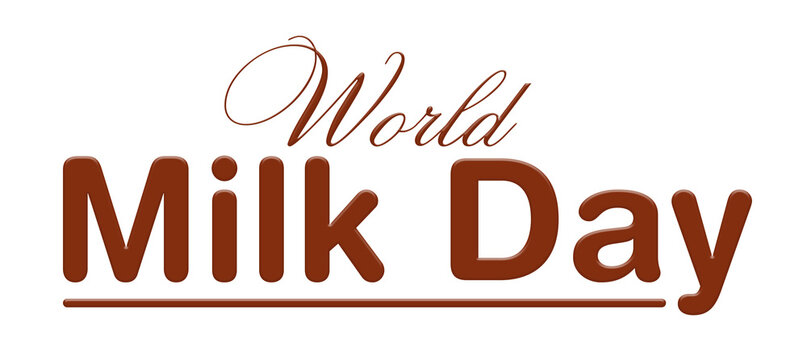 World Milk Day Poster Typography PNG Design