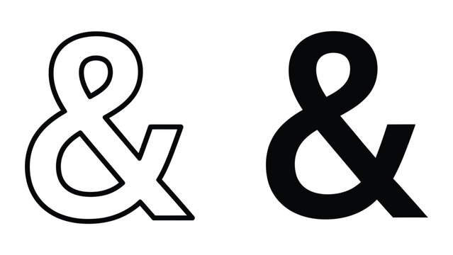 Black and white ampersand logo symbols side by side