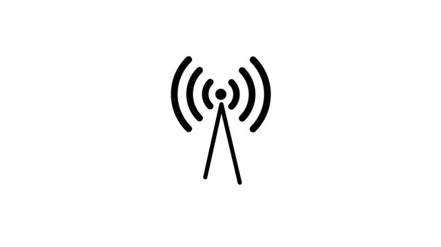 wi-fi hotspot signal booster sign animation. wi-fi signal, wireless signal