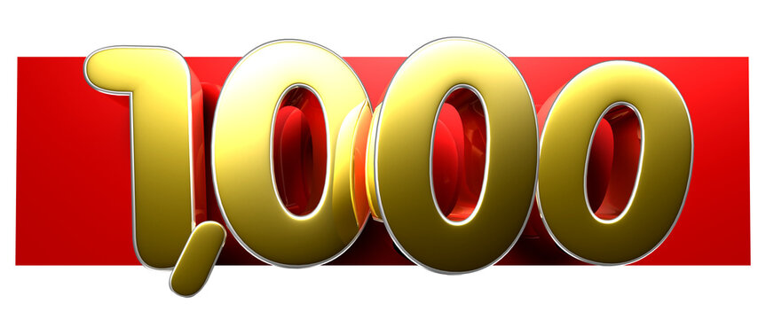 1000 3D illustration. Advertising signs. Product design. Product sales.