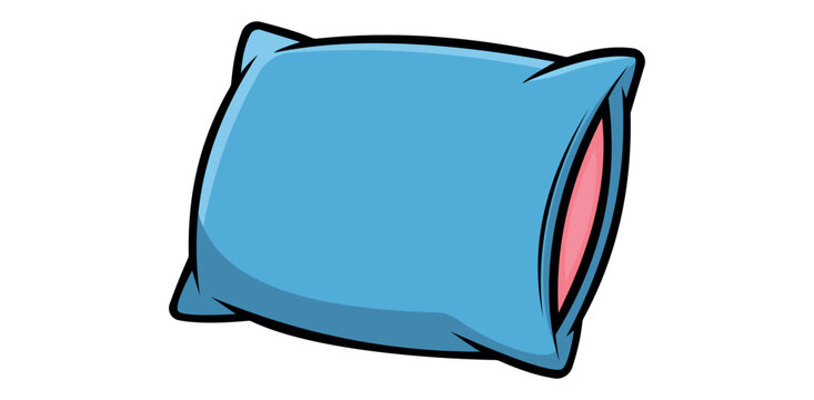  Cartoon Pillow Cushion Illustration for Bedding Sleep Product Promotion Home Decor and Comfort Lifestyle Design