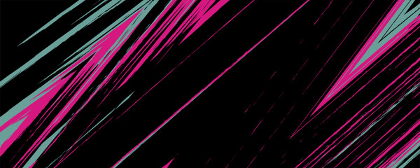 Car sticker wrap banner abstract sporty lines pink blue greenish grunge color combination brush storm thunder modern pattern racing motorsport. eps10. © PECAH