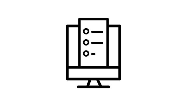 Online registration animated icon. suitable for user interface, provide visual feedback, etc. animated icon related to online course, education.