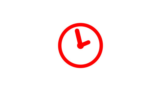 rad clock icon vector design template in white background 