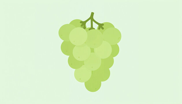 Illustration gr&uuml;ne Weintrauben Icon