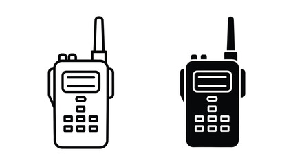 Two walkie-talkie radios communication devices © Jahidul