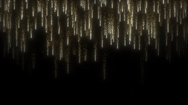 falling gold particle background overlay loop