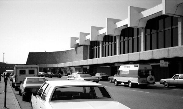 Vintage photo of Vancouver International Airport in Canada - September 1982