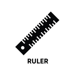 Fototapeta premium black ruler silhouette with a circular hole isolated on a white background high quality professional detailed modern elegant stylish clean