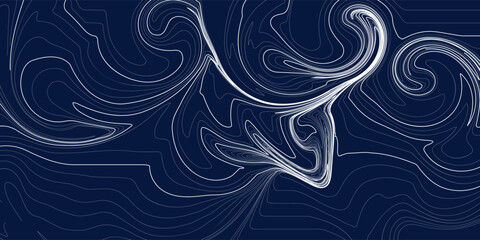 Topographic map pattern background vector. Abstract mountain terrain map background with abstract shape line texture. Design illustration for wall art, fabric, packaging, web, banner, wallpaper. © besok