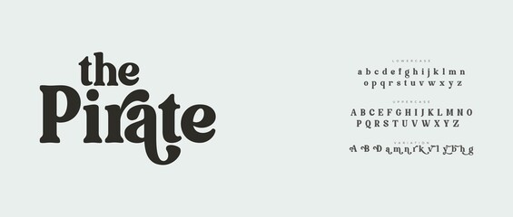 Elegant pirate themed display font typography © Font