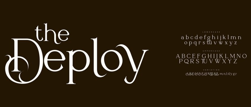 Elegant script font text saying the deploy