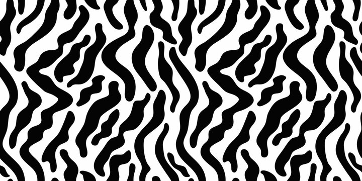 Zebra stripe pattern a seamless black and white design