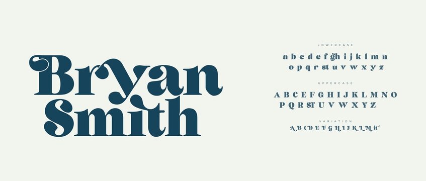 Elegant serif font text bryan smith display