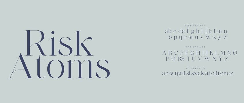 Elegant risk atoms modern typography design