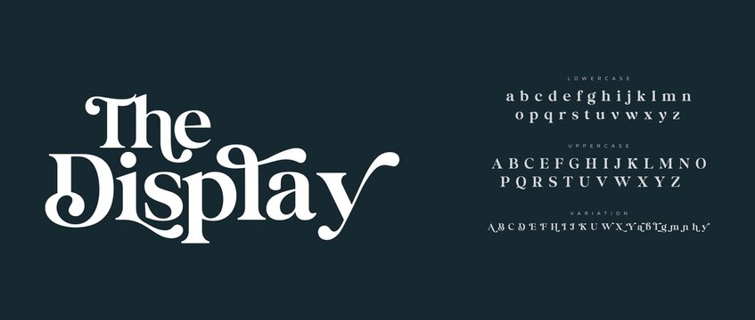Elegant display serif font text example