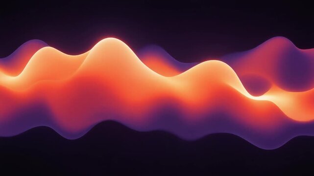 Thermographic Heatmap Wave Background with Vibrant, Oscillating, Smooth, Glowing Waves, thermal Heatmap colors, fluid wavy motion on a dark background. ideal for science, technology digital visual