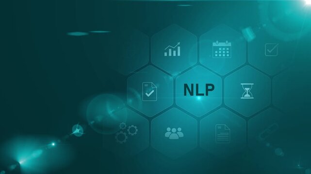 NLP Natural language processing AI Artificial intelligence. optical lager light background