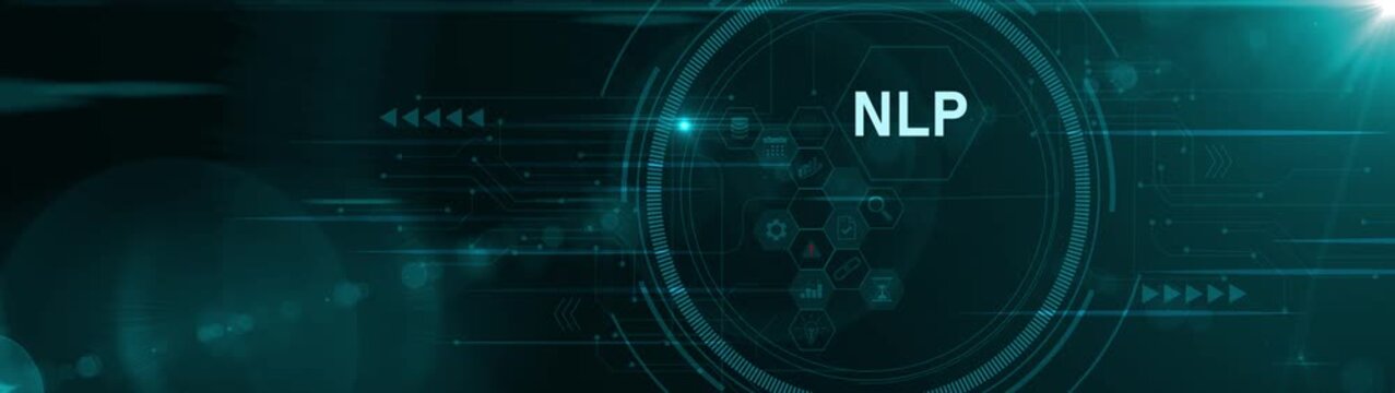 NLP Natural language processing AI Artificial intelligence. optical lager light background