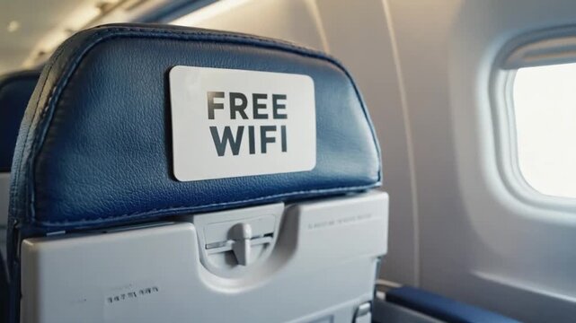 Free wifi on an airplane.