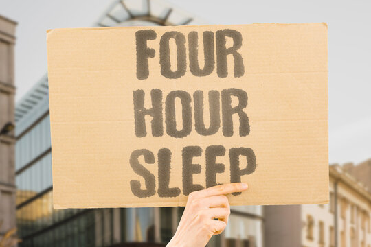 "Four Hour Sleep" Minimal sleep is openly bragged about as a marker of productivity. MINIMAL. SLEEP. OPENLY. BRAGGED. PRODUCTIVITY.