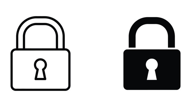 Open and closed padlock icons in contrasting colors