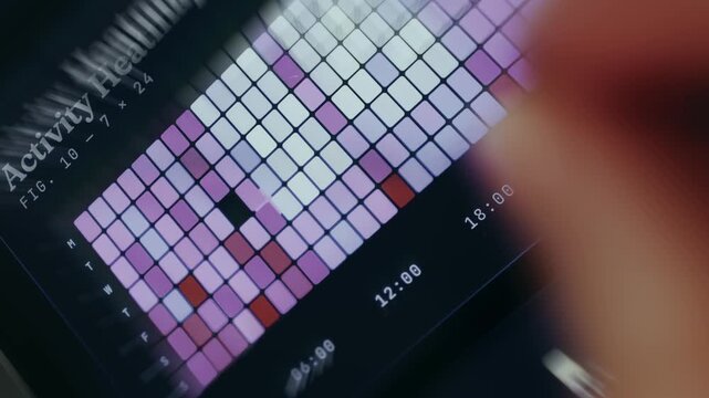 Activity Heatmap visualizing data intensity across a grid