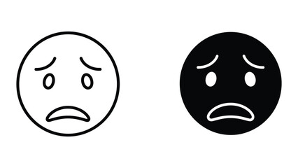 Fototapeta premium Sad and angry emoji expressions side by side