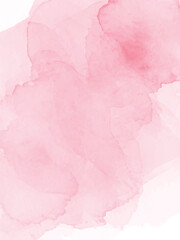 Fototapeta premium Soft Pink Watercolor Abstract Background with Blush Floral Wash Texture, Translucent Painted Layers, Gentle Paper Grain, Romantic Pastel Mood, and Elegant Creative Stationery Design Space