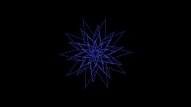 Geometric white background with star shapes. Neon star animation. Radio wave effect. Looped animation. 