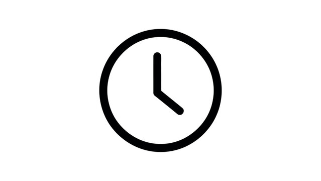 Simple Clock Icon Vector Illustration Design