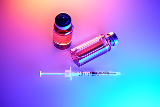 Glp 1 medication vials and syringe for metabolic therapy