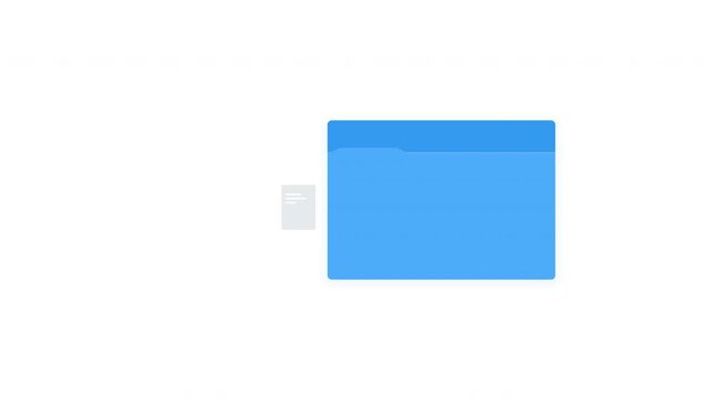 Dynamic Blue Folder Icon Animation Showcasing Modern Digital Organizational Tool in Motion Video