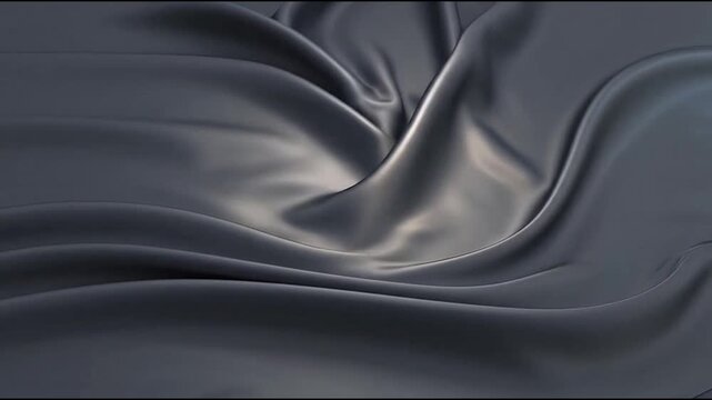 Dark Navy Silk Wave Background for Fintech Branding and Corporate Presentation