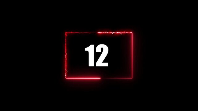 loading icon neon light rectangle frame white color Animation. 32 Download progress, interface white color Animation.