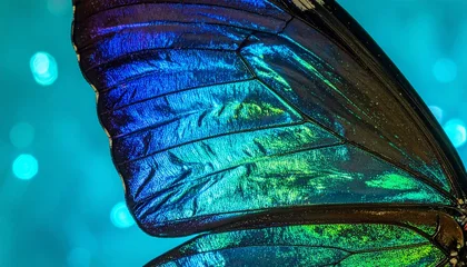 Acrylglasbilder Schmetterlinge im Grunge butterfly on blue background  © olaa