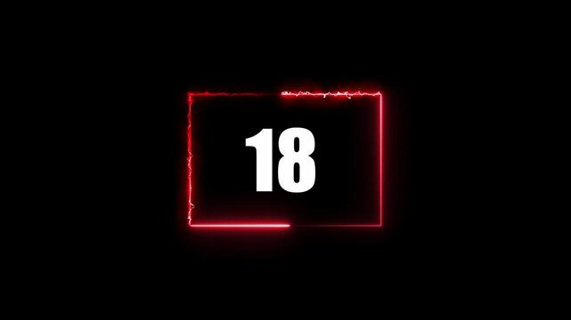 loading icon neon light rectangle frame white color Animation. 46 Download progress, interface white color Animation.