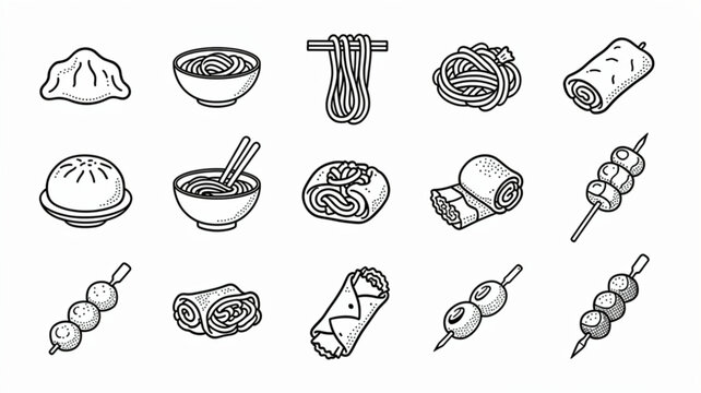 Variety of Asian Street Food Options.