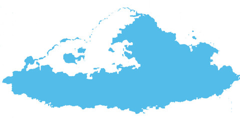 Vector illustration of world map with Europe and Italy geography design © Asad Shehbaz