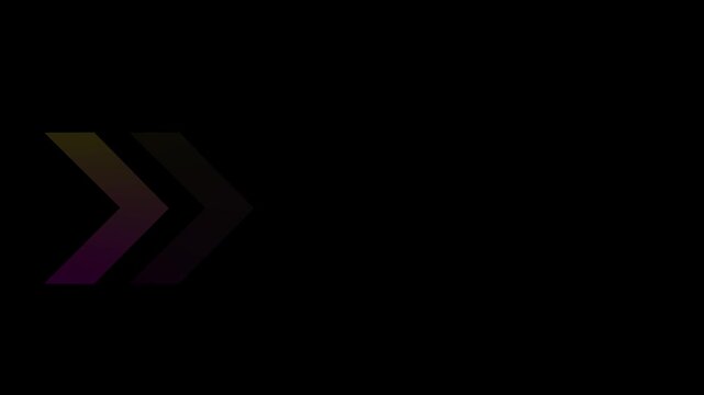 Dynamic gradient arrow motion sequence featuring smooth color transitions and minimalist geometric for modern corporate presentations, digital interface overlays, and ui ux projects