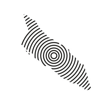 aruba map with concentric circle