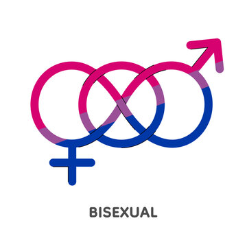 Bisexual orientation identity symbol. Vector illustration