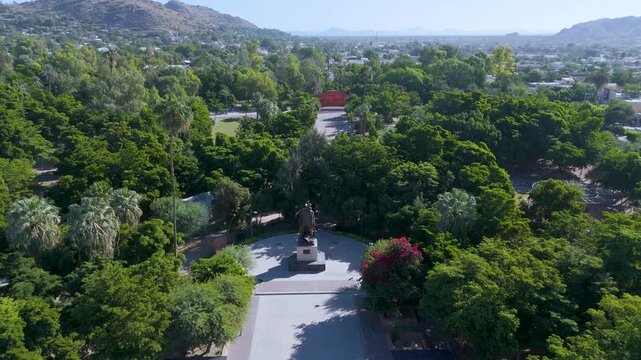 Monument to Jesus Garcia, &ldquo;Civil Hero,&rdquo; in Madero Park in Hermosillo, Sonora.