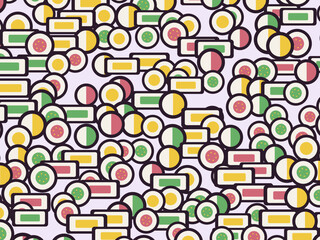 Maki Sushi Pattern Colorful Japanese Cuisine Design © iushakovsky