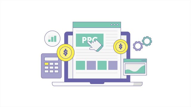 Modern PPC Advertising Animated Loop Background
