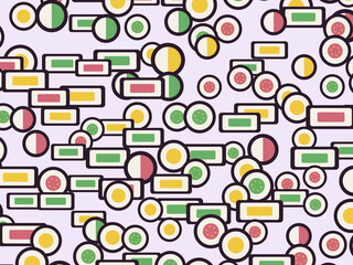 Maki Sushi Pattern Colorful Japanese Cuisine Design © iushakovsky