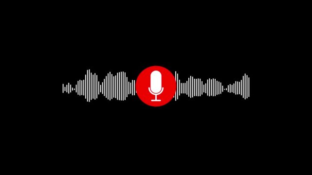 Voice recording podcast mic microphone button icon.