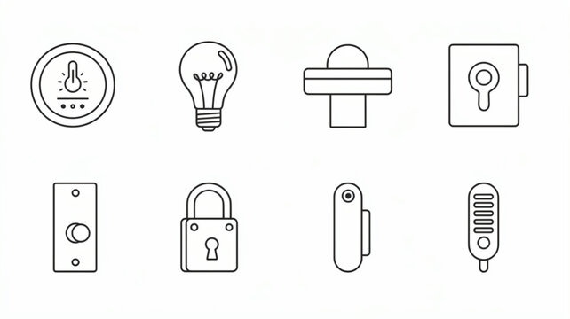Security icons set with locks.
