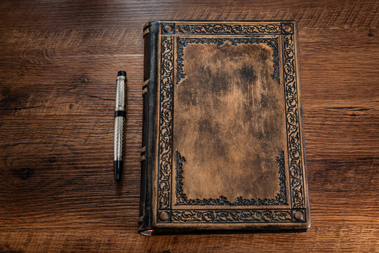 old book on wooden background